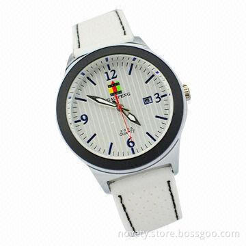 Watch with Zinc Alloy Shell/Silicone Band, High-grade Corrosion Resistant Surface